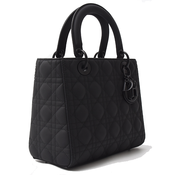 クリスチャンディオール バッグ レディース レディディオール ミディアム 2WAYバッグ ブラック Christian Dior M0565SLOI_M989 中古