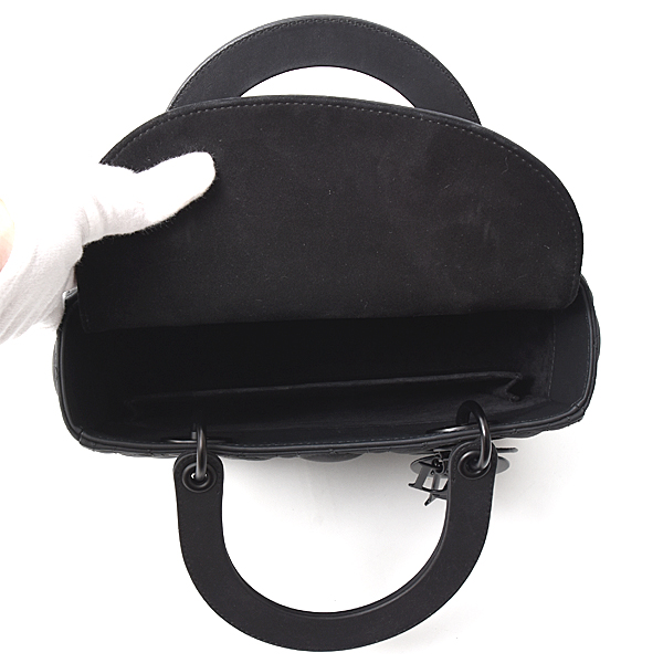 クリスチャンディオール バッグ レディース レディディオール ミディアム 2WAYバッグ ブラック Christian Dior M0565SLOI_M989 中古