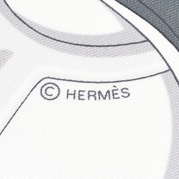 エルメス スカーフ レディース カレ90 Panoplie equestre 乗馬の装具一式 大判 シルク ホワイト HERMES 中古