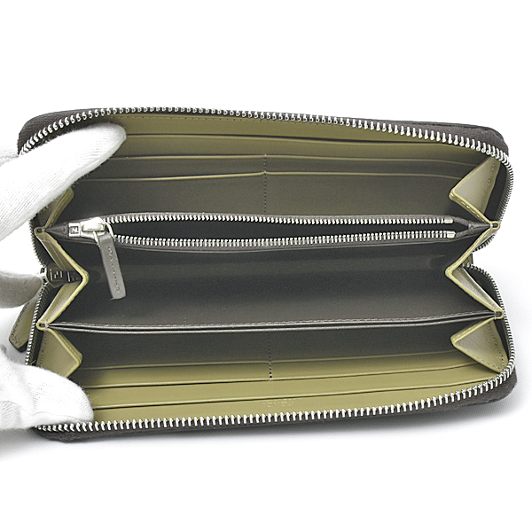 フェンディ 財布 メンズ ズッカ ツールデザインプリント 長財布 ラウンドファスナー PVC ブラウン系 7M0210 FENDI 中古