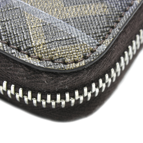 フェンディ 財布 メンズ ズッカ ツールデザインプリント 長財布 ラウンドファスナー PVC ブラウン系 7M0210 FENDI 中古
