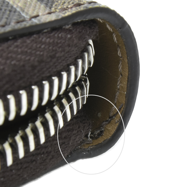 フェンディ 財布 メンズ ズッカ ツールデザインプリント 長財布 ラウンドファスナー PVC ブラウン系 7M0210 FENDI 中古