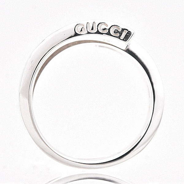 グッチ リング メンズ Gロゴ スパイラル スネーク リング 刻印サイズ19 実測18号 スターリングシルバー ワイドリング GUCCI SV925 中古