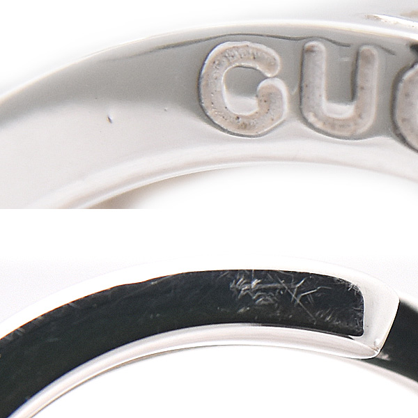 グッチ リング メンズ Gロゴ スパイラル スネーク リング 刻印サイズ19 実測18号 スターリングシルバー ワイドリング GUCCI SV925 中古