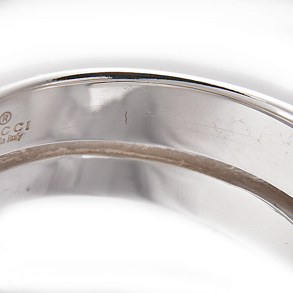 グッチ リング メンズ Gロゴ スパイラル スネーク リング 刻印サイズ19 実測18号 スターリングシルバー ワイドリング GUCCI SV925 中古