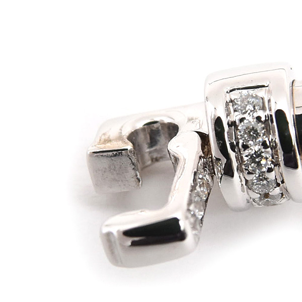 フレッド ブレス レディース スモール フォース10 ダイヤ ブレスレット サイズ16 ホワイトゴールド ステンレス FRED 750WG×SS 中古