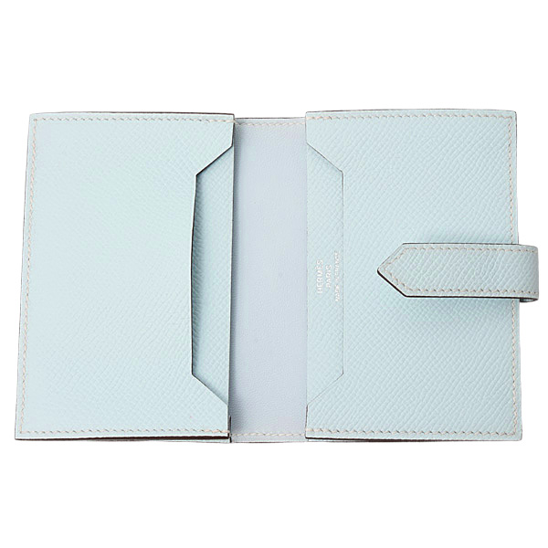 エルメス カードケース ベアン カードケース エプソン ブルーブリュム Z刻印 HERMES 中古