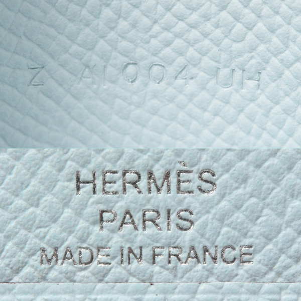 エルメス カードケース ベアン カードケース エプソン ブルーブリュム Z刻印 HERMES 中古