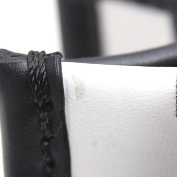 フェンディ バッグ レディース サンシャインショッパー ミニ ハンドバッグ カーフ ホワイト×ブラック FENDI 8BS051 中古