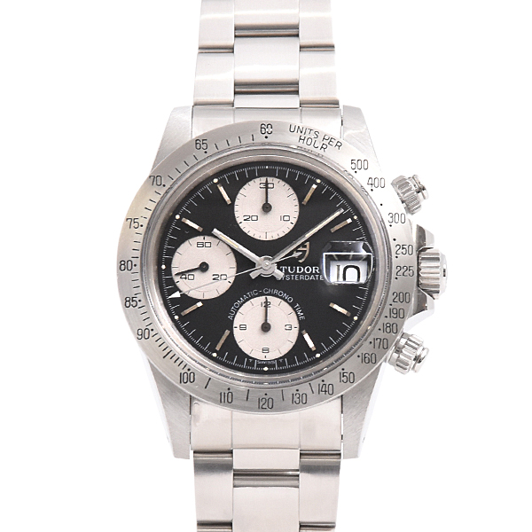 チュードル 時計 メンズ クロノタイム 自動巻 ブラック文字盤 ステンレス TUDOR 79180 SS 中古