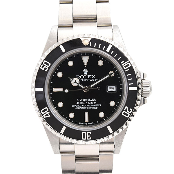 ロレックス 時計 メンズ シードゥエラー 自動巻 ブラック文字盤 95番 トリプルシックス ヴィンテージ ステンレス SS ROLEX 16660 中古
