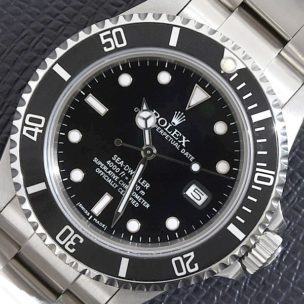 ロレックス 時計 メンズ シードゥエラー 自動巻 ブラック文字盤 95番 トリプルシックス ヴィンテージ ステンレス SS ROLEX 16660 中古