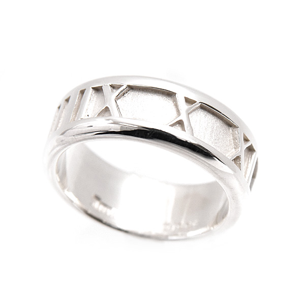 ティファニー 指輪 レディース アトラス リング 実測サイズ9号 スターリングシルバー TIFFANY SV925 Ag925 中古