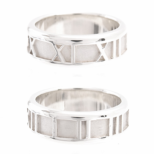 ティファニー 指輪 レディース アトラス リング 実測サイズ9号 スターリングシルバー TIFFANY SV925 Ag925 中古