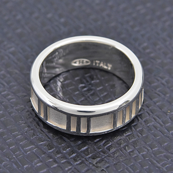 ティファニー 指輪 レディース アトラス リング 実測サイズ9号 スターリングシルバー TIFFANY SV925 Ag925 中古