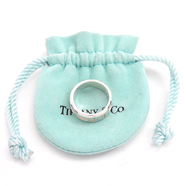 ティファニー 指輪 レディース アトラス リング 実測サイズ9号 スターリングシルバー TIFFANY SV925 Ag925 中古