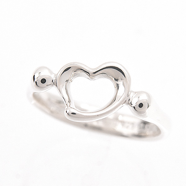 ティファニー 指輪 レディース オープン ハート リング 実測サイズ11号 スターリングシルバー TIFFANY SV925 Ag925 中古