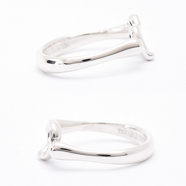 ティファニー 指輪 レディース オープン ハート リング 実測サイズ11号 スターリングシルバー TIFFANY SV925 Ag925 中古