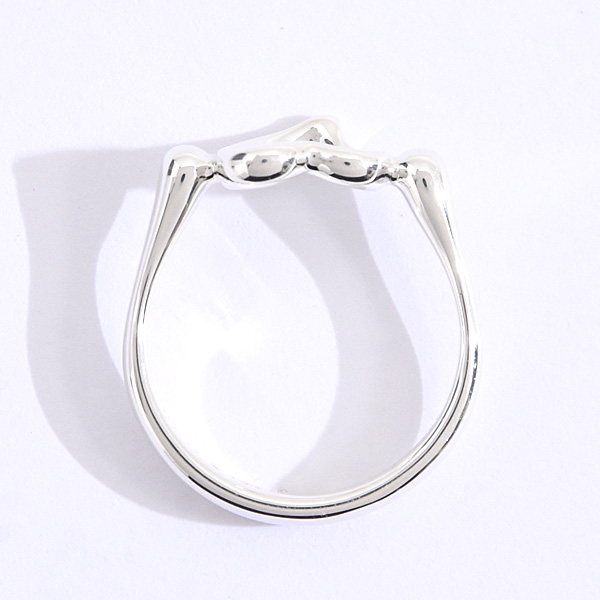 ティファニー 指輪 レディース オープン ハート リング 実測サイズ11号 スターリングシルバー TIFFANY SV925 Ag925 中古