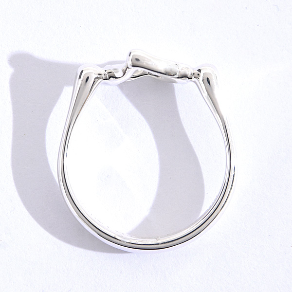 ティファニー 指輪 レディース オープン ハート リング 実測サイズ11号 スターリングシルバー TIFFANY SV925 Ag925 中古