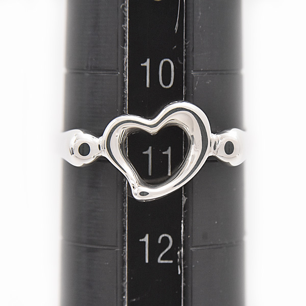 ティファニー 指輪 レディース オープン ハート リング 実測サイズ11号 スターリングシルバー TIFFANY SV925 Ag925 中古