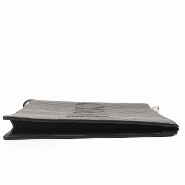 グッチ バッグ メンズ GGスプリーム セカンドバッグ クラッチバッグ PVC グレー GUCCI 768374 中古