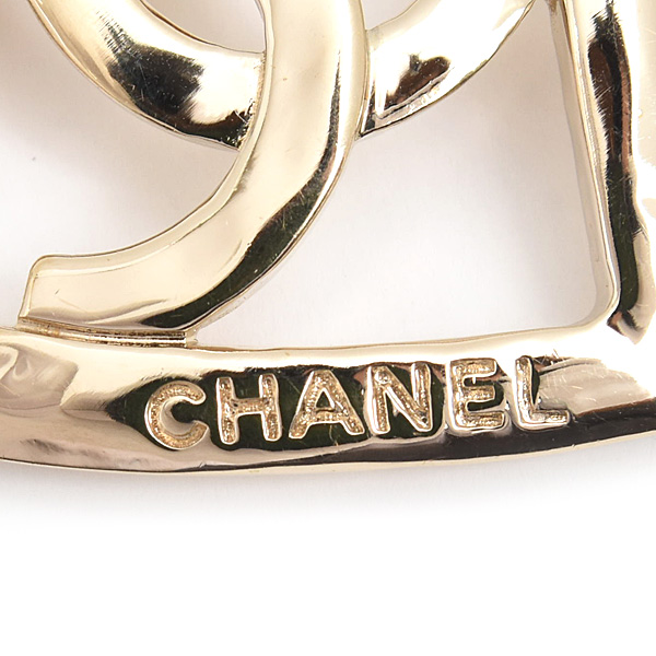 シャネル ネックレス レディース ココマーク ハート ペンダント ロングネックレス B22P GP シャンパンゴールド CHANEL 中古