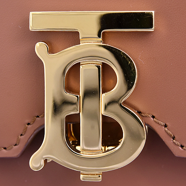 バーバリー バッグ レディース TBロゴ ウエストバッグ ボディバッグ ブラウン カーフ BURBERRY 中古