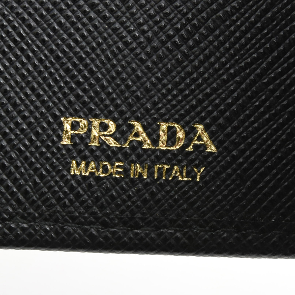 プラダ キーケース メンズ 三角プレートロゴ 6連キーケース ネロ ナイロン レザー PRADA 1PG222 未使用品