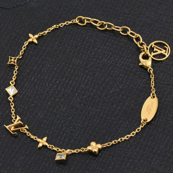 ルイヴィトン ブレス レディース LV インザスカイ ブレス ラインストーン メッキ Louis Vuitton GP M1040A 中古