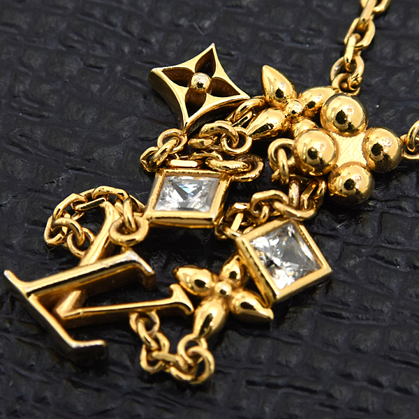 ルイヴィトン ブレス レディース LV インザスカイ ブレス ラインストーン メッキ Louis Vuitton GP M1040A 中古