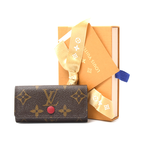 ルイヴィトン キーケース メンズ レディース モノグラム ミュルティクレ4 小物 フューシャ Louis Vuitton M60705 中古