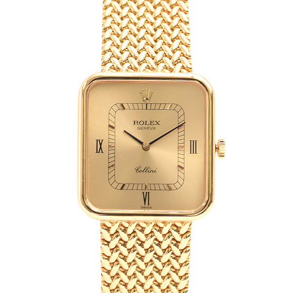 ロレックス 時計 メンズ チェリーニ 金無垢 手巻き イエローゴールド ROLEX 4332 750YG 中古