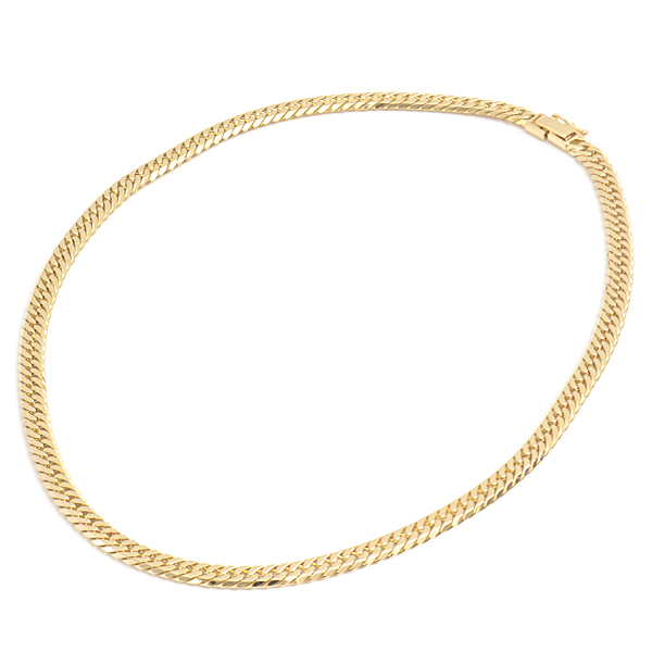 喜平 ネックレス K18 6面カット ダブル 30g 40cm 造幣局検定刻印入 メンズ レディース チェーン イエローゴールド YG 中古