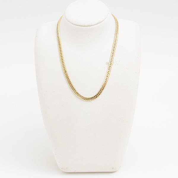 喜平 ネックレス K18 6面カット ダブル 30g 40cm 造幣局検定刻印入 メンズ レディース チェーン イエローゴールド YG 中古