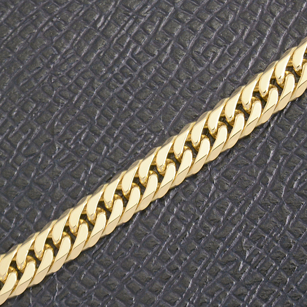 喜平 ネックレス K18 6面カット ダブル 30g 40cm 造幣局検定刻印入 メンズ レディース チェーン イエローゴールド YG 中古