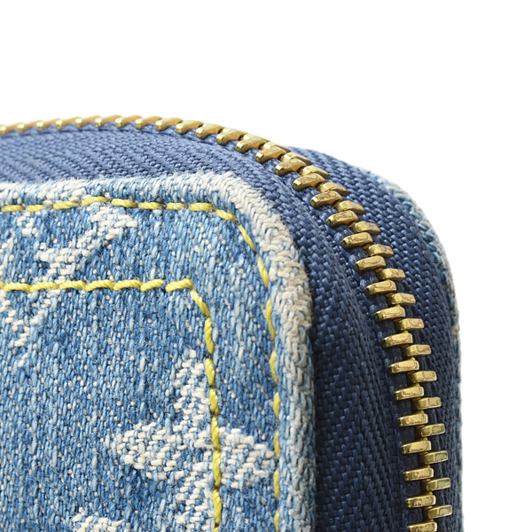 ルイヴィトン 財布 メンズ レディース LVリミックス ジッピーウォレット モノグラムデニム Louis Vuitton M82958 中古