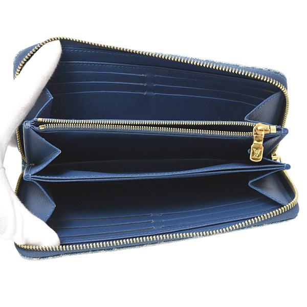 ルイヴィトン 財布 メンズ レディース LVリミックス ジッピーウォレット モノグラムデニム Louis Vuitton M82958 中古