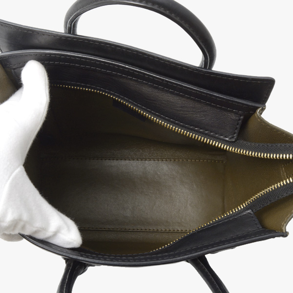 セリーヌ バッグ レディース ラゲージ ナノショッパー ショルダーバッグ カーフ×スエード CELINE 中古