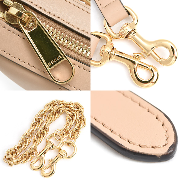 グッチ バッグ レディース GGマトラッセ ミニバッグ 2WAY チェーンショルダー ベージュ系 GUCCI 739736 中古