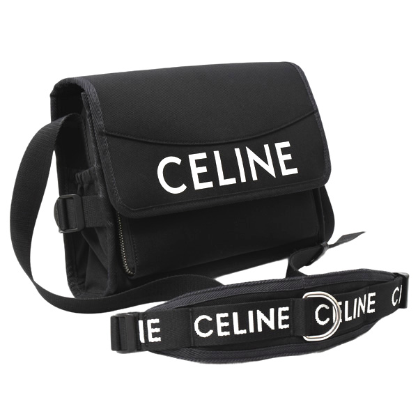 セリーヌ バッグ メンズ レディース スモールトレッキングメッセンジャー ナイロン ブラック CELINE 11006 2dmt 38si 中古