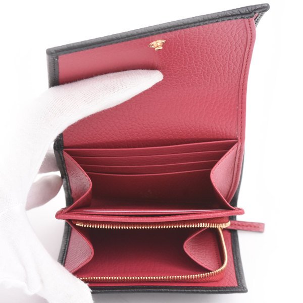 グッチ 財布 レディース ダブルG ミディアムウォレット 日本限定 カーフ ブラック 598587 AAC1P 1061 未使用展示品