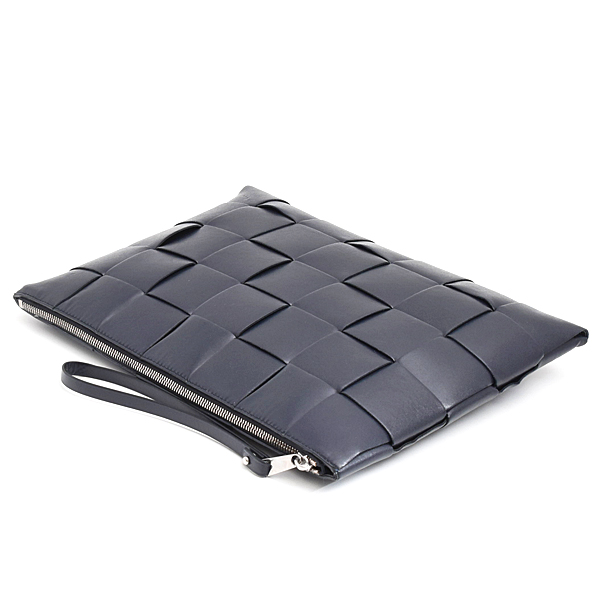 ボッテガヴィネタ バッグ メンズ イントレチャート セカンドバッグ クラッチバッグ スクエア カーフ BOTTEGA VENETA 中古