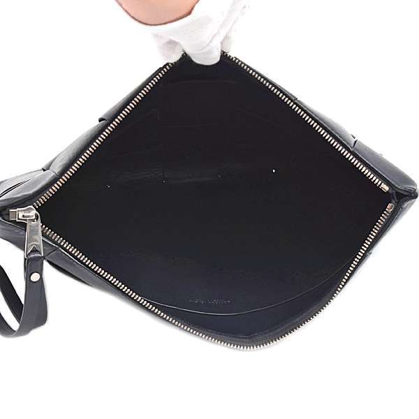 ボッテガヴィネタ バッグ メンズ イントレチャート セカンドバッグ クラッチバッグ スクエア カーフ BOTTEGA VENETA 中古