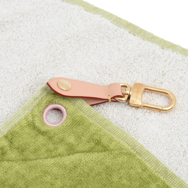 ルイヴィトン ゴルフ タオルセット 2枚セット コットン レザー クリーニング済み グリーン ホワイト GI1060 Louis Vuitton 中古