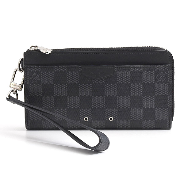 ルイヴィトン 財布 メンズ ジッピー ドラゴンヌ L字ファスナー長財布 ダミエグラフィット Louis Vuitton N60379 中古