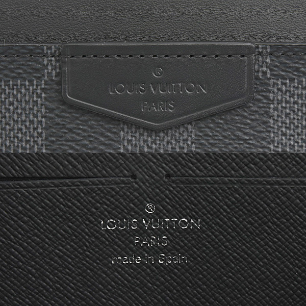 ルイヴィトン 財布 メンズ ジッピー ドラゴンヌ L字ファスナー長財布 ダミエグラフィット Louis Vuitton N60379 中古