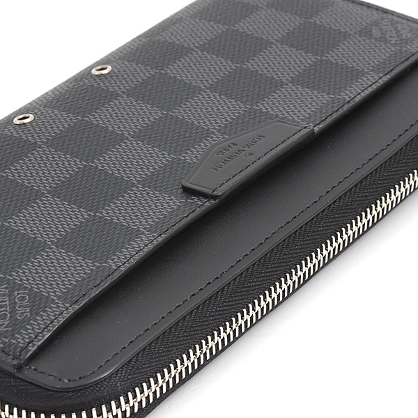 ルイヴィトン 財布 メンズ ジッピー ドラゴンヌ L字ファスナー長財布 ダミエグラフィット Louis Vuitton N60379 中古
