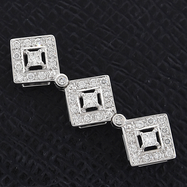 タサキ ネックレス レディース ダイヤ トリロジー 2WAY ペンダント D0.58ct ホワイトゴールド K18WG TASAKI 中古