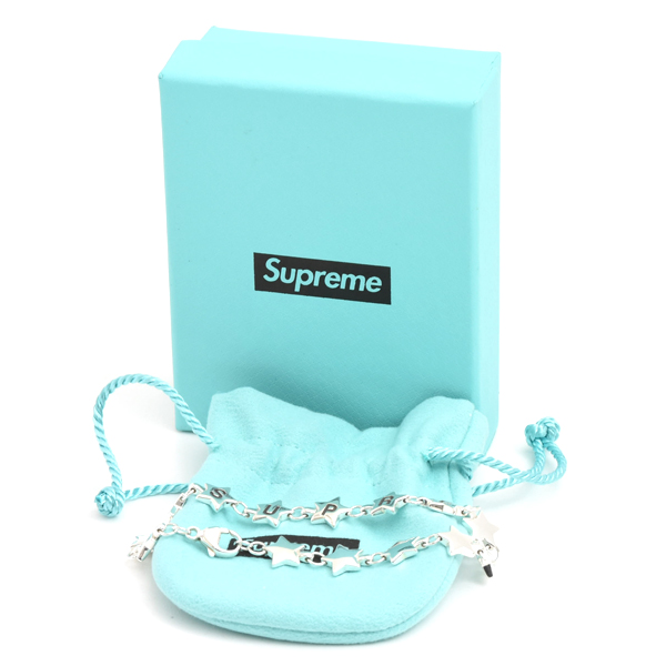 ティファニー ブレス メンズ ティファニー×シュプリームコラボ パフスター ブレスレット TIFFANY SV925 中古